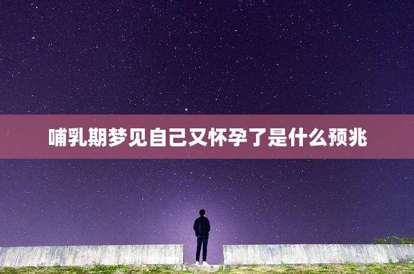 哺乳期梦见自己又怀孕了是什么预兆