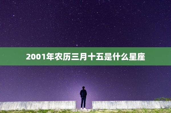 2001年农历三月十五是什么星座