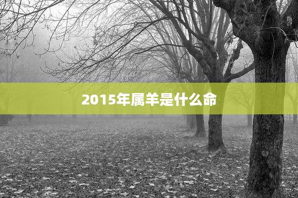 2015年属羊是什么命