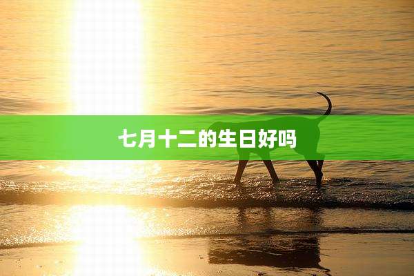 七月十二的生日好吗