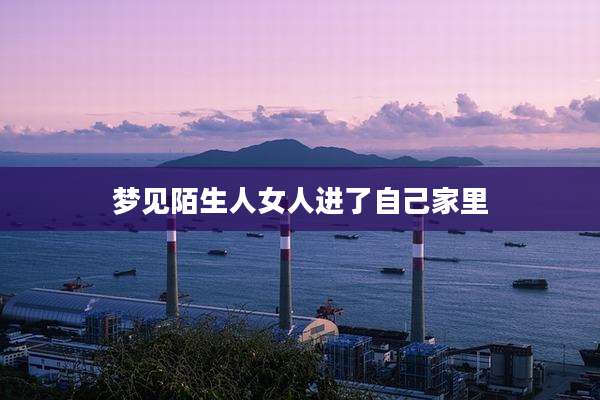 梦见陌生人女人进了自己家里