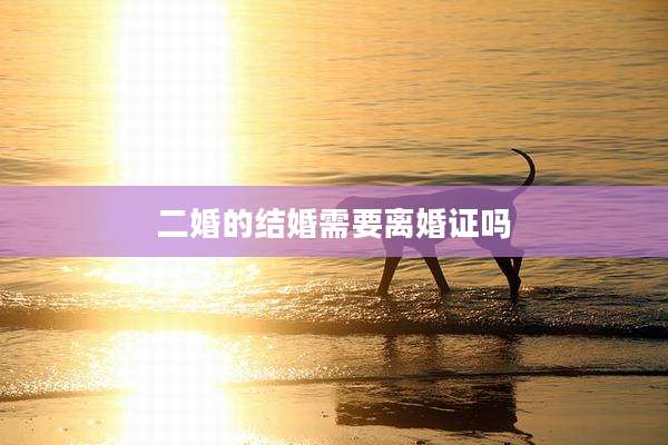 二婚的结婚需要离婚证吗