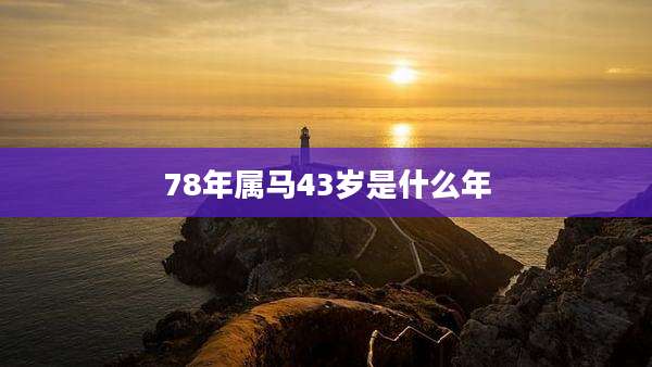 78年属马43岁是什么年