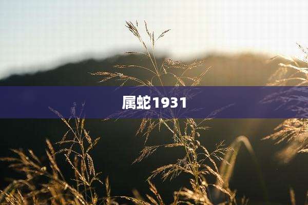 属蛇1931
