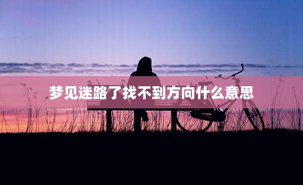梦见迷路了找不到方向什么意思
