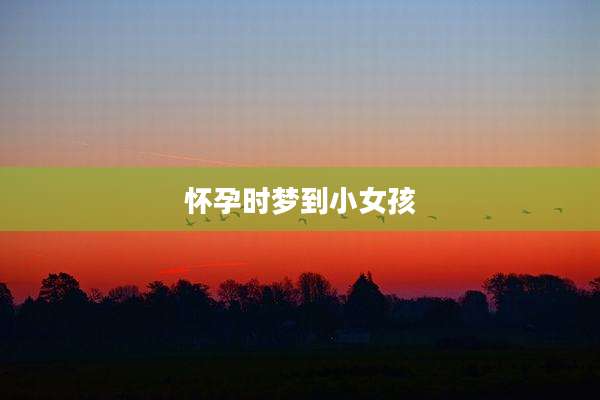 怀孕时梦到小女孩