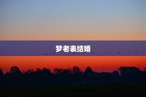 梦老表结婚