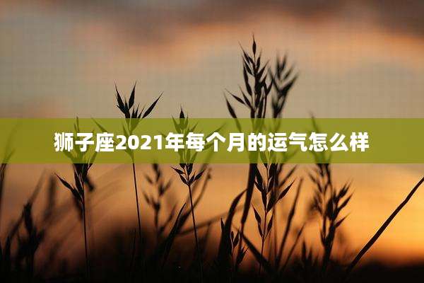 狮子座2021年每个月的运气怎么样
