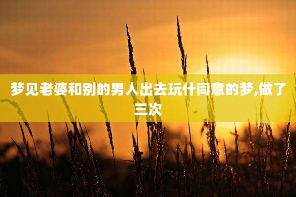 梦见老婆和别的男人出去玩什同意的梦,做了三次