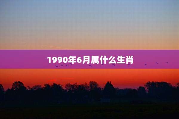 1990年6月属什么生肖