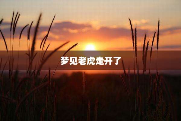 梦见老虎走开了