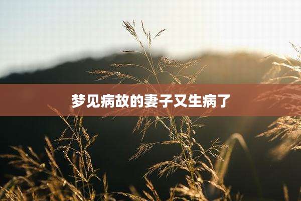 梦见病故的妻子又生病了