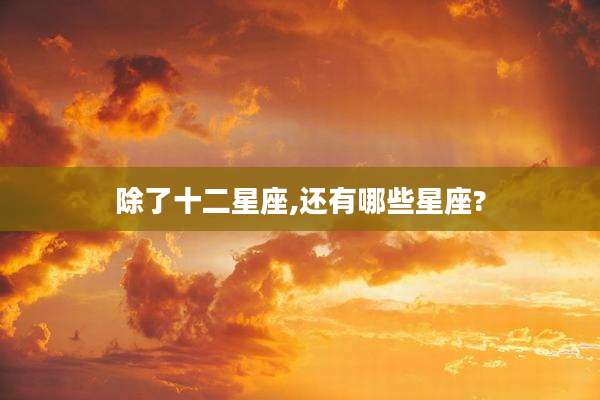 除了十二星座,还有哪些星座?