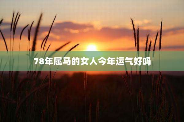 78年属马的女人今年运气好吗