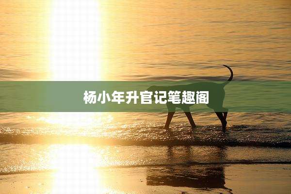 杨小年升官记笔趣阁