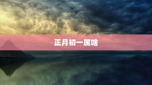 正月初一属啥