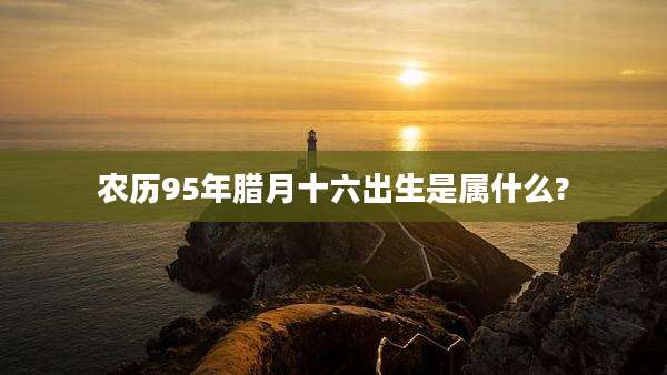农历95年腊月十六出生是属什么?