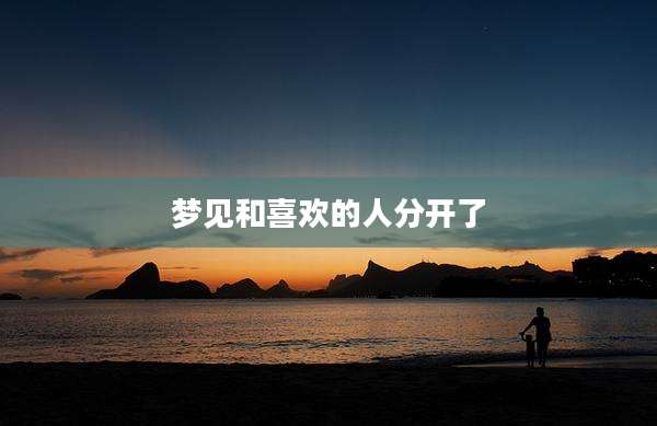 梦见和喜欢的人分开了