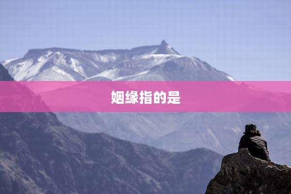 姻缘指的是