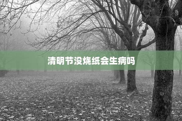 清明节没烧纸会生病吗