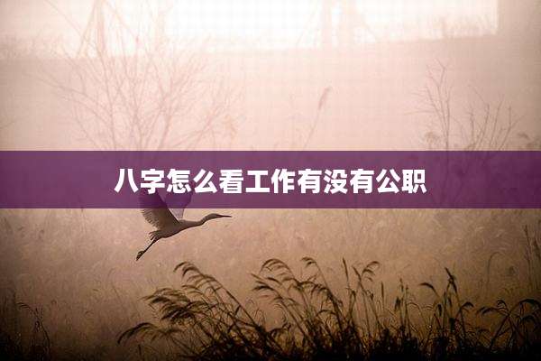 八字怎么看工作有没有公职