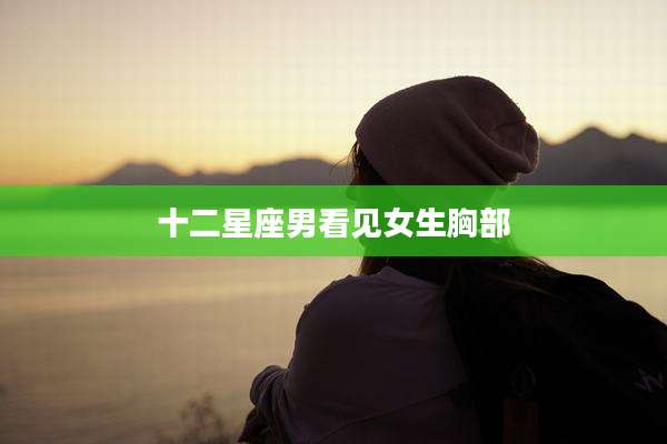 十二星座男看见女生胸部
