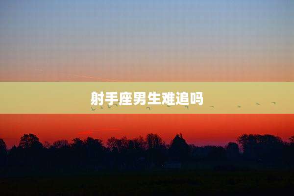 射手座男生难追吗