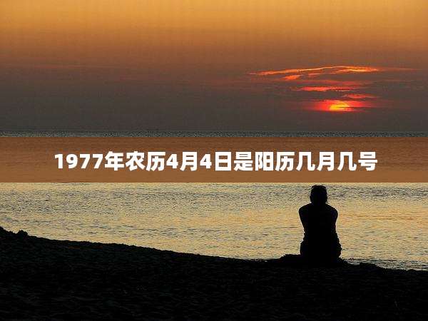 1977年农历4月4日是阳历几月几号