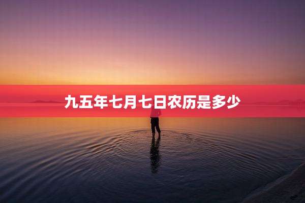 九五年七月七日农历是多少