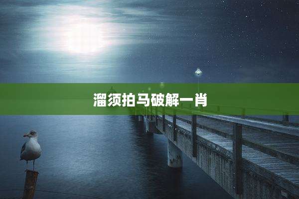 溜须拍马破解一肖