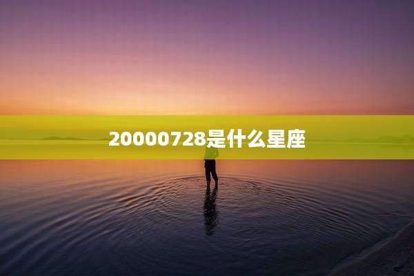 20000728是什么星座