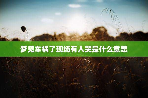 梦见车祸了现场有人哭是什么意思