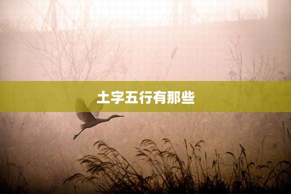 土字五行有那些