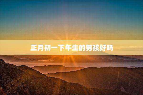 正月初一下午生的男孩好吗