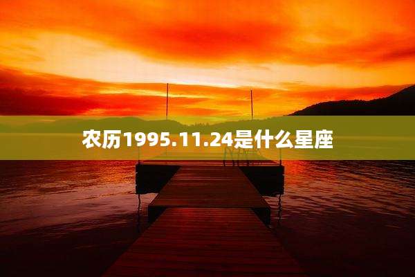 农历1995.11.24是什么星座