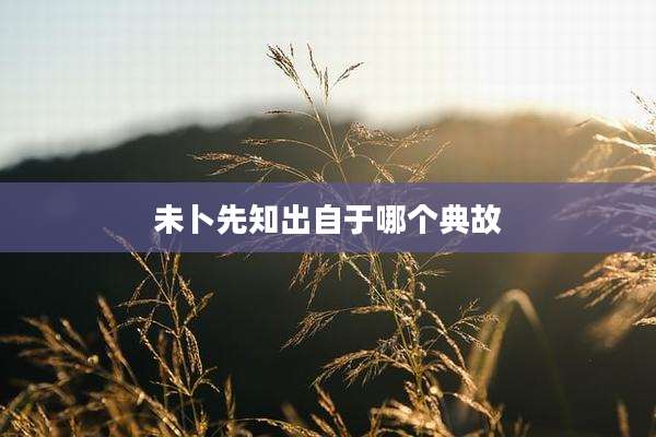 未卜先知出自于哪个典故
