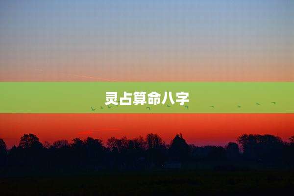 灵占算命八字
