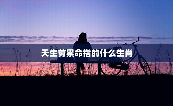 天生劳累命指的什么生肖