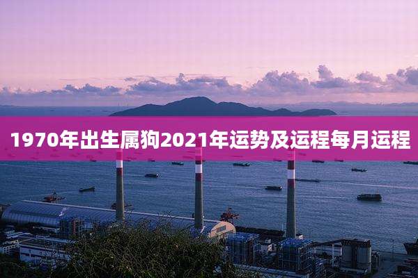 1970年出生属狗2021年运势及运程每月运程