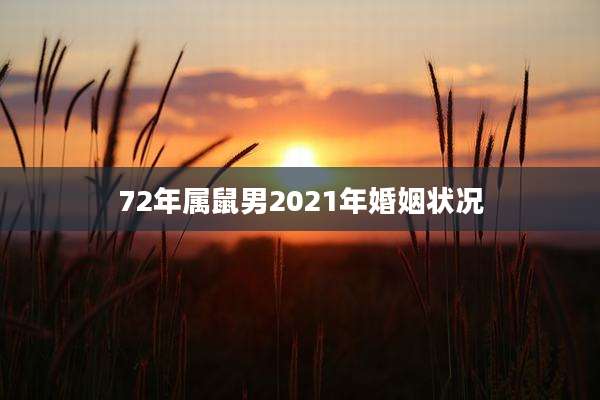 72年属鼠男2021年婚姻状况