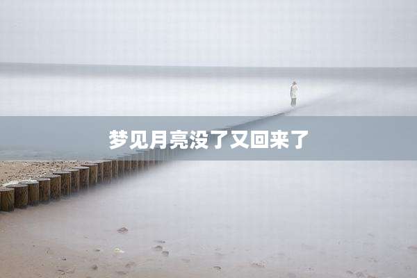 梦见月亮没了又回来了