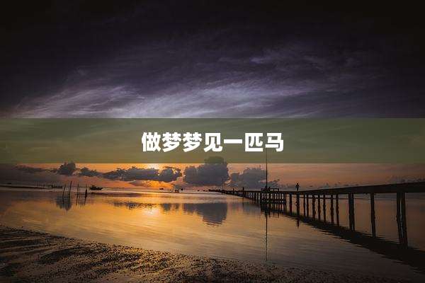 做梦梦见一匹马