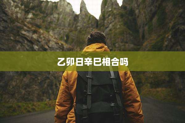 乙卯日辛巳相合吗