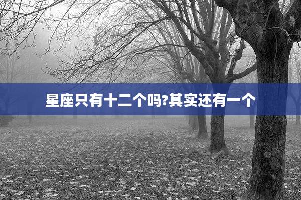星座只有十二个吗?其实还有一个