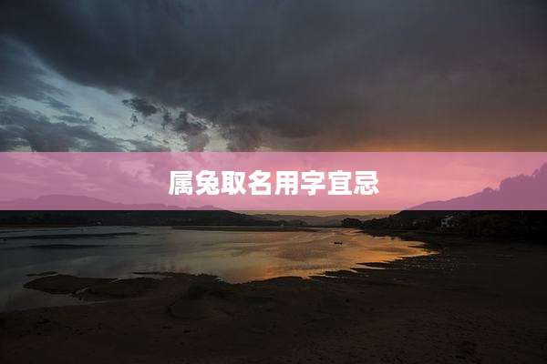 属兔取名用字宜忌