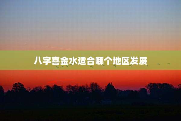 八字喜金水适合哪个地区发展