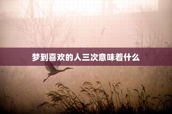梦到喜欢的人三次意味着什么