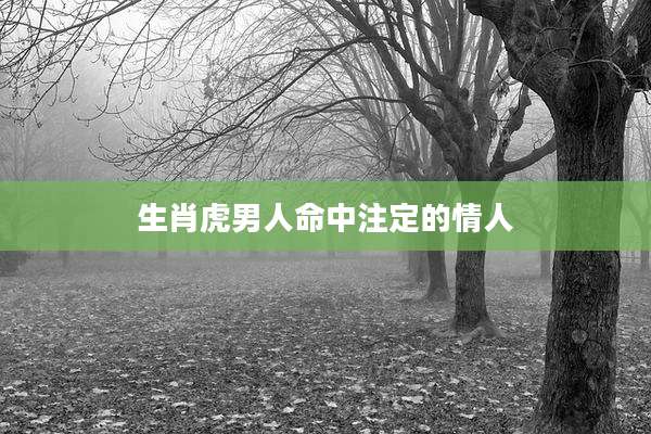 生肖虎男人命中注定的情人