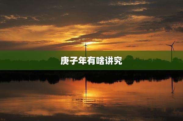 庚子年有啥讲究