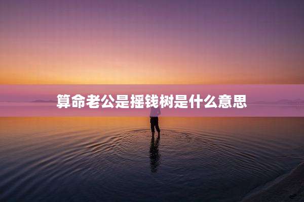 算命老公是摇钱树是什么意思